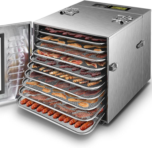 10 Trays Food Dehydrator Stainless Steel Dryer Machine - Septree
