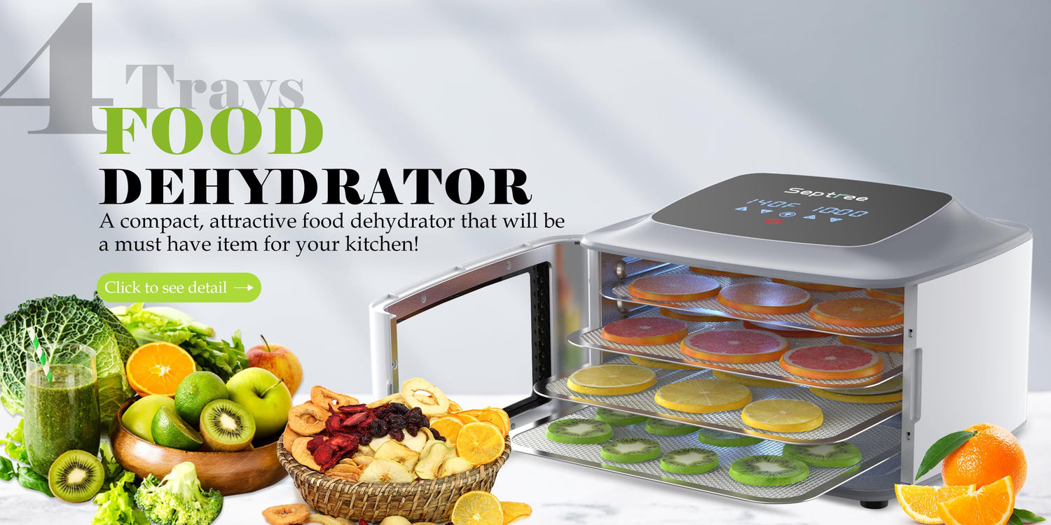 SEPTREE ST-05TA Colzer Dehydrators for Food and Jerky, 6 Tray Food  Dehydrator Machine Professional Fruit Dryer Dehighdrater Food with Timer for