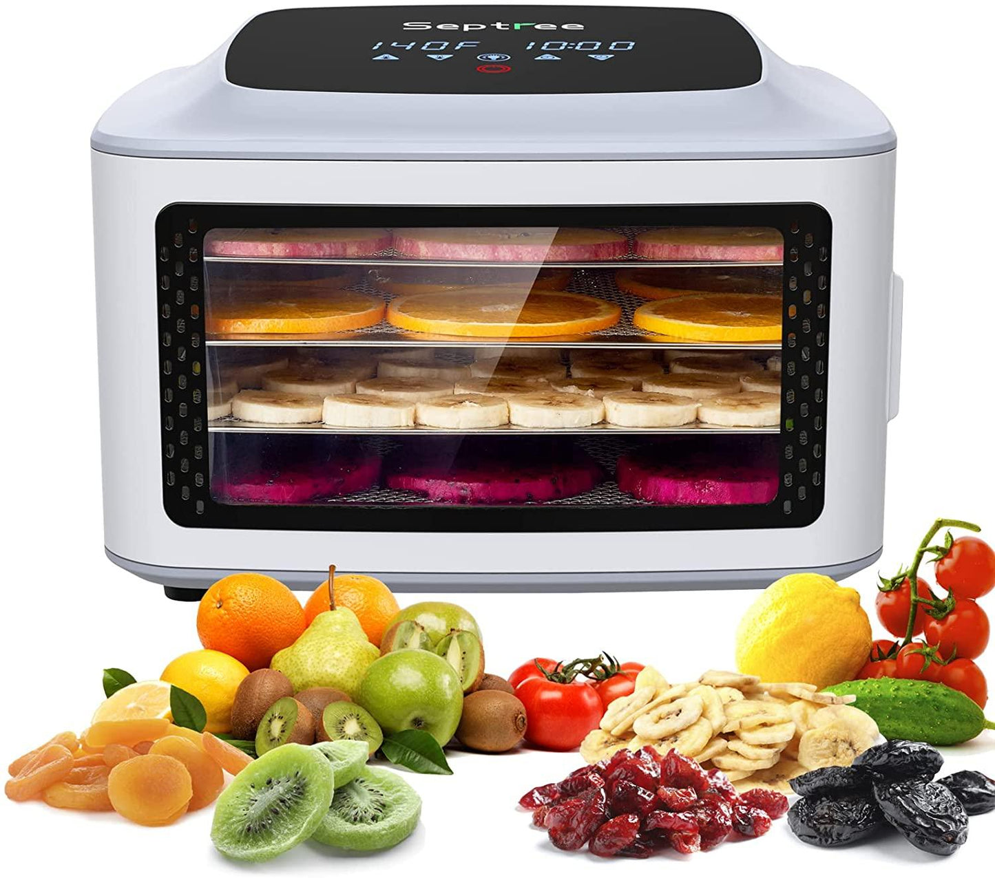 Septree Food Dehydrator 4 Stainless Steel Trays Dryer Machine